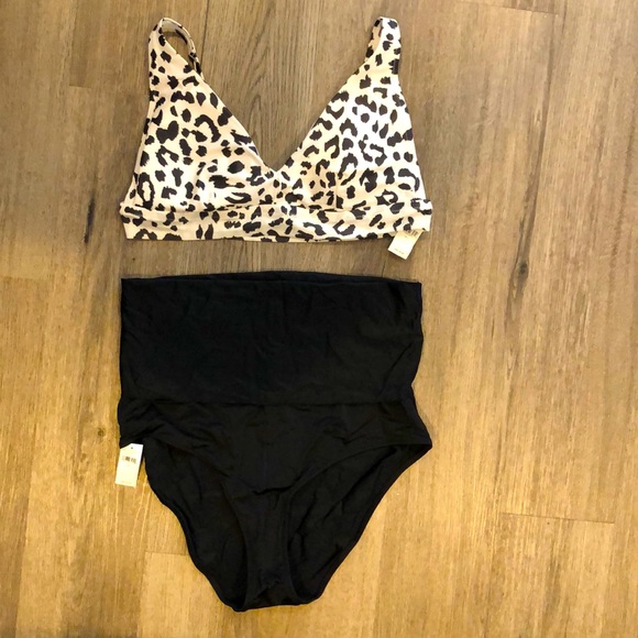 American Eagle Outfitters Other - High waisted cheetah print bikini set